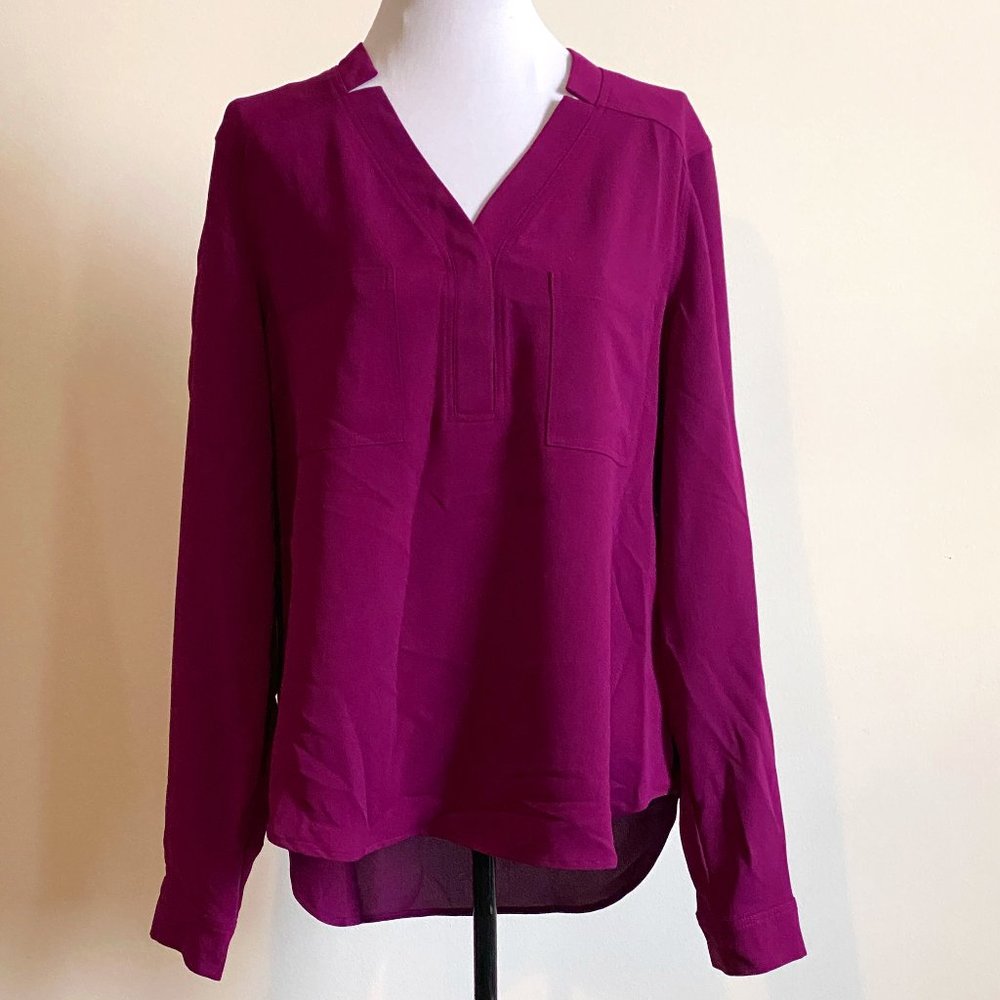 Beautiful Purple Long Sleeve Blouse Medium